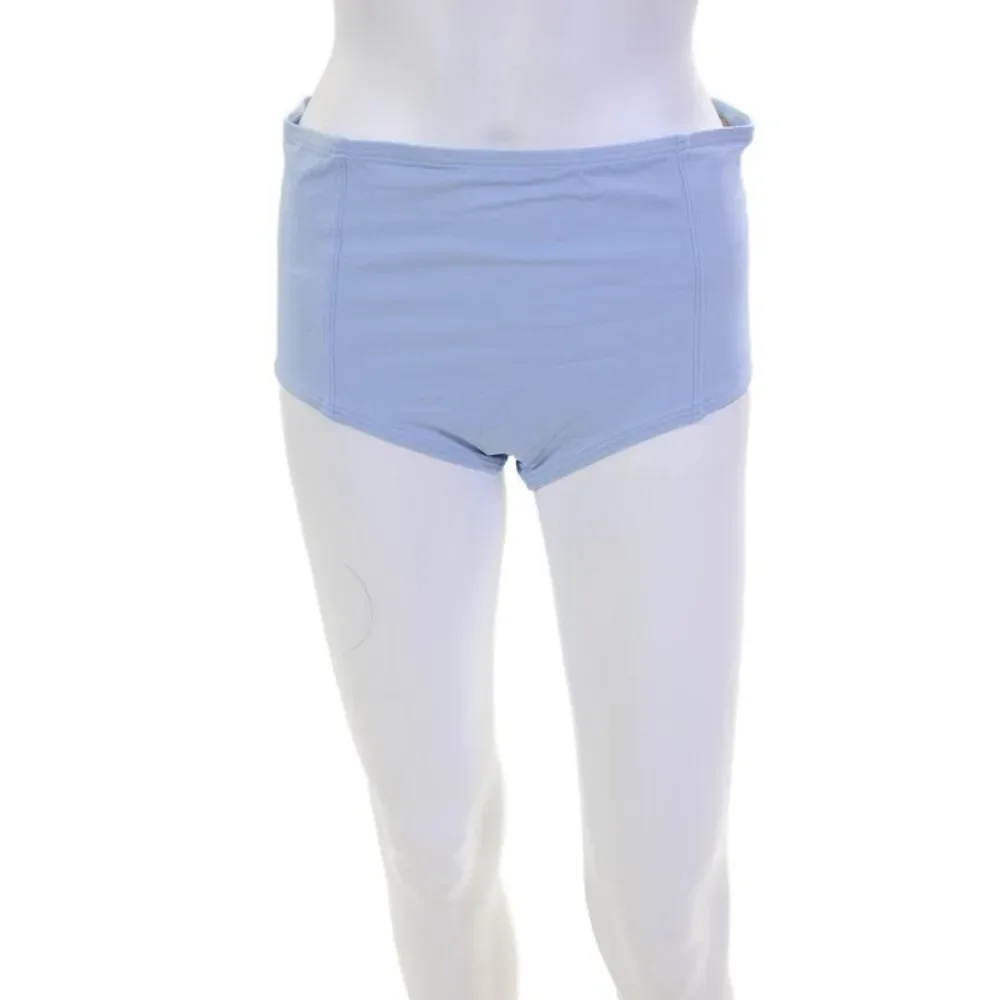 Madewell Women's High Waist Swimsuit Bottom Blue Size L